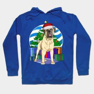 Funny English Mastiff Dog Cute Santa Christmas Gift Hoodie